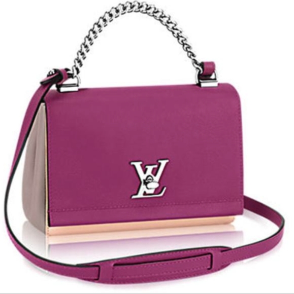 🎉HP🎉Louis Vuitton Lockme BB II AUTHENTIC Venus Purple Silver Hardware Rare! - Picture 2 of 15